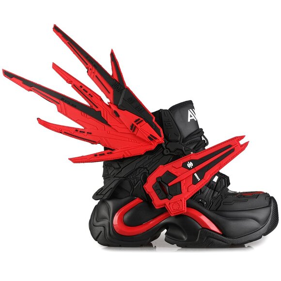 ANTHONY WANG JUPITER 05 Breaker Battle Black Platform Sneakers - Picture 1 of 4